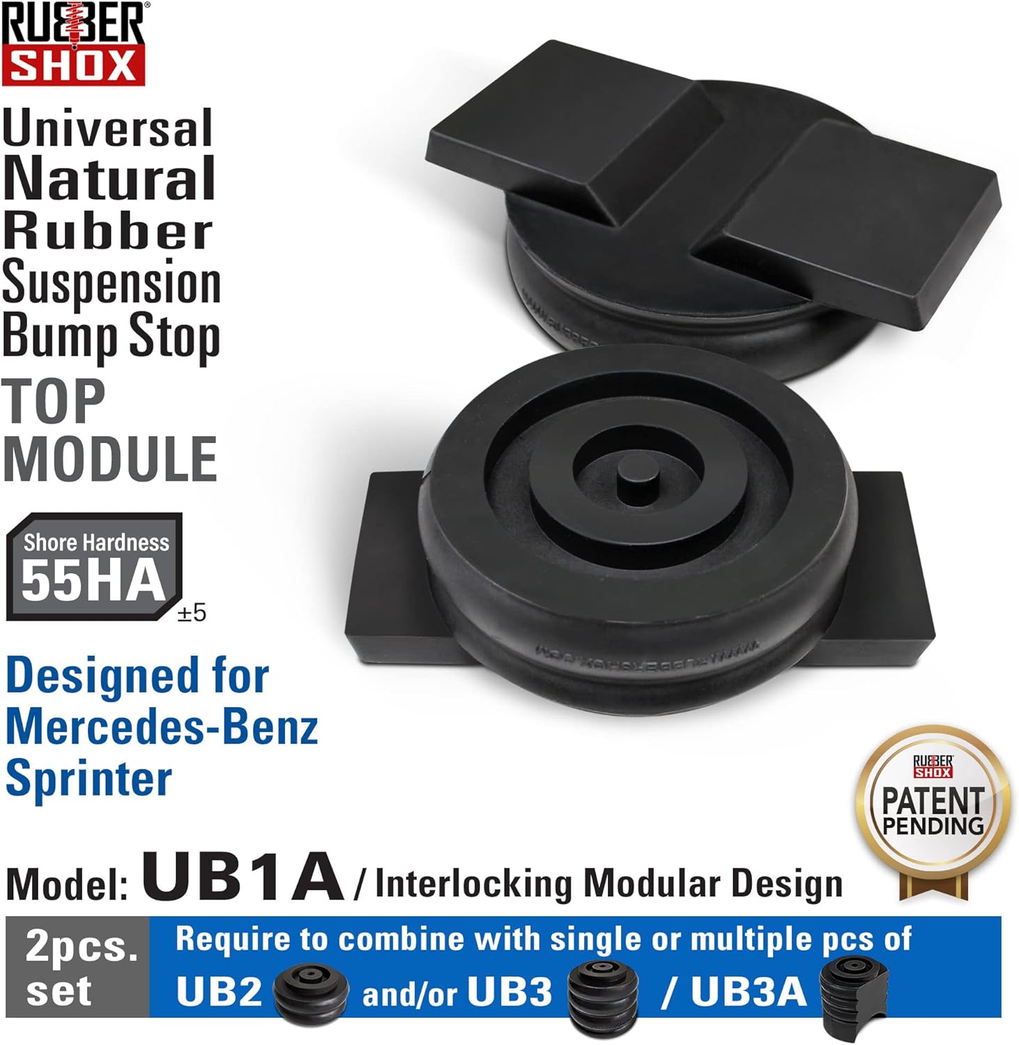 Pack of 2 Rubber Front Rear Bump Stop for Truck and RV Suspension K4617
