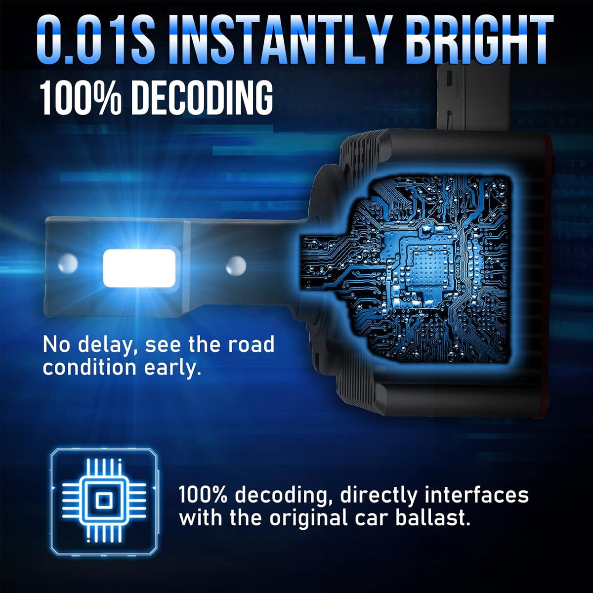 D8S LED Headlight Bulbs 8600LM 6000K 70W C687287