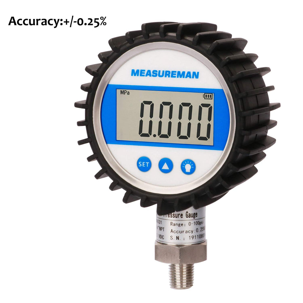 Digital Pressure Gauge 0-100psi Pack of 2 V51234