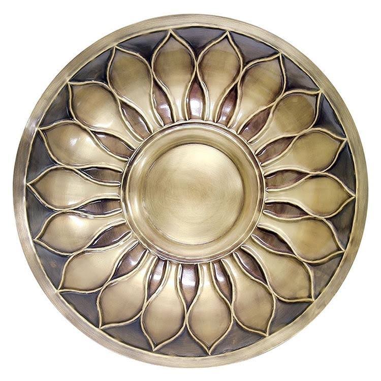Brass Birdbath with Stake Y78271