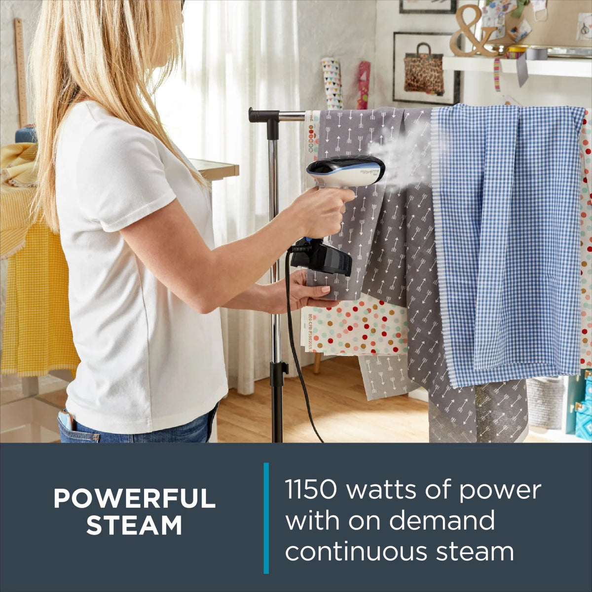 Pocket Handheld Steamer, Ultra-Compact, 1150W, Light Blue R1501