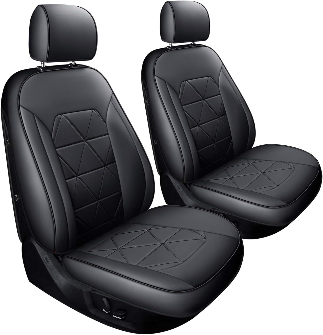 2 Pc Black Front Seat Covers O38957