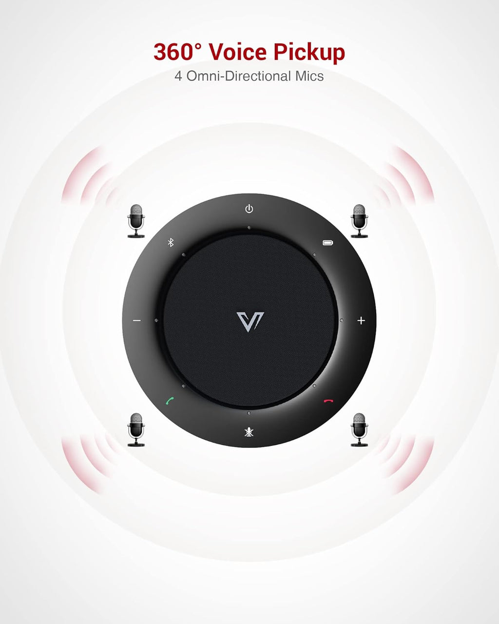 USB/Bluetooth Speakerphone with 4 AI Mics Beamforming C913