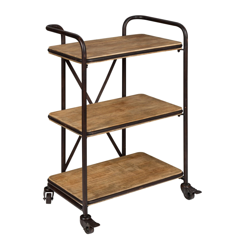 3 Tiered Rolling Bar Cart O936