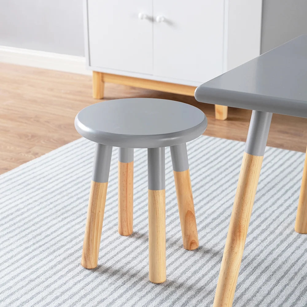 Gray Kids Table and Stool Set T102