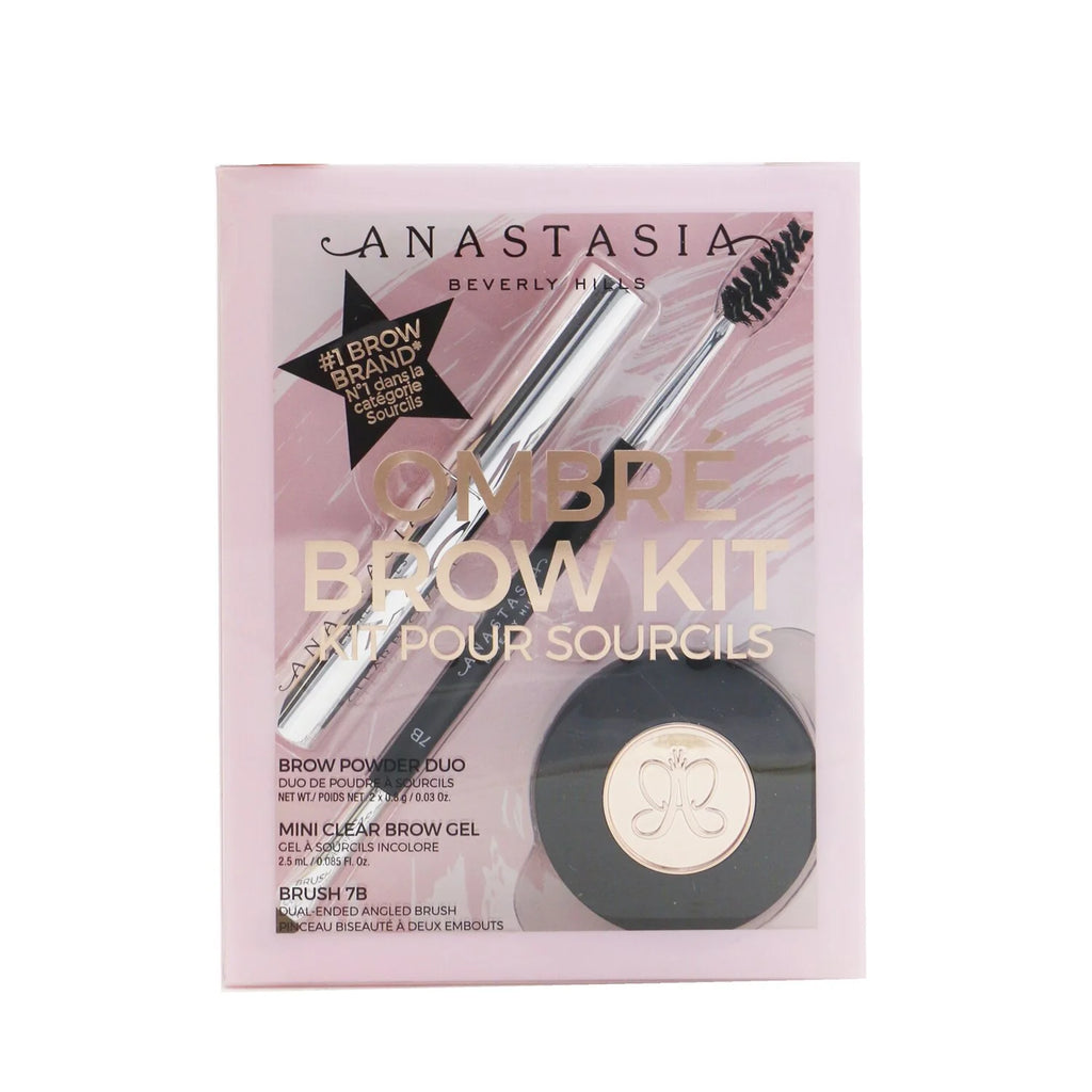 Medium Brown Brow Powder Duo with Mini Clear Brow Gel and Brush W236