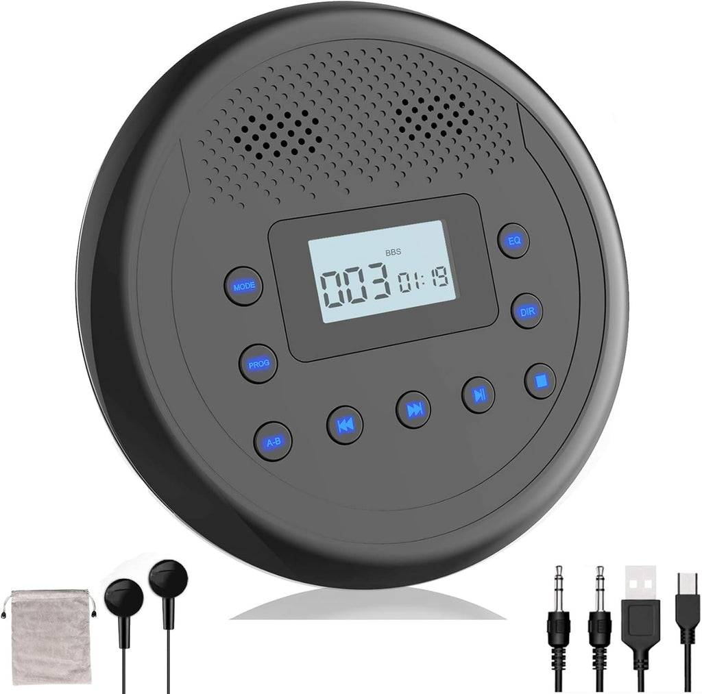 Portable CD Player with Built-in Speakers, Headphones, Pack of 2 K19845