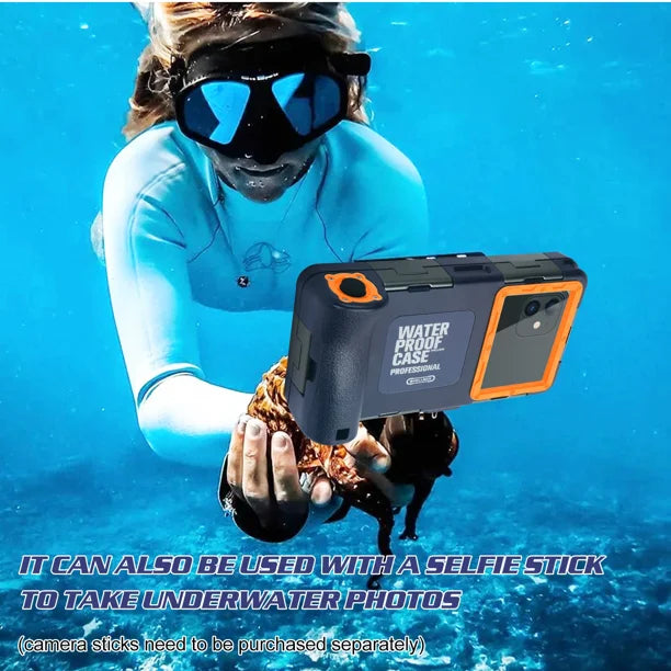 Waterproof Protective Case for Phones Up to 6.9 Inch with Lanyard X7991