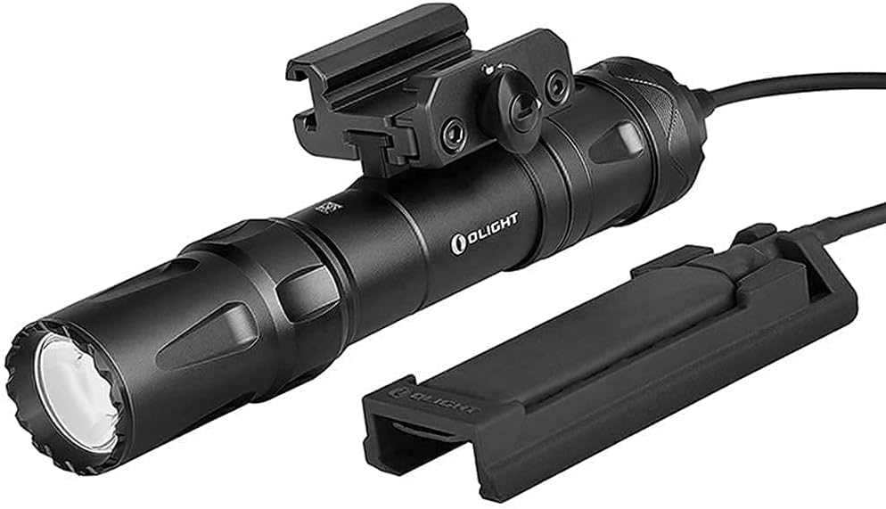 2000 Lumens Rechargeable Picatinny Rail Mounted Tactical Flashlight with Remote Pressure Switch B3864