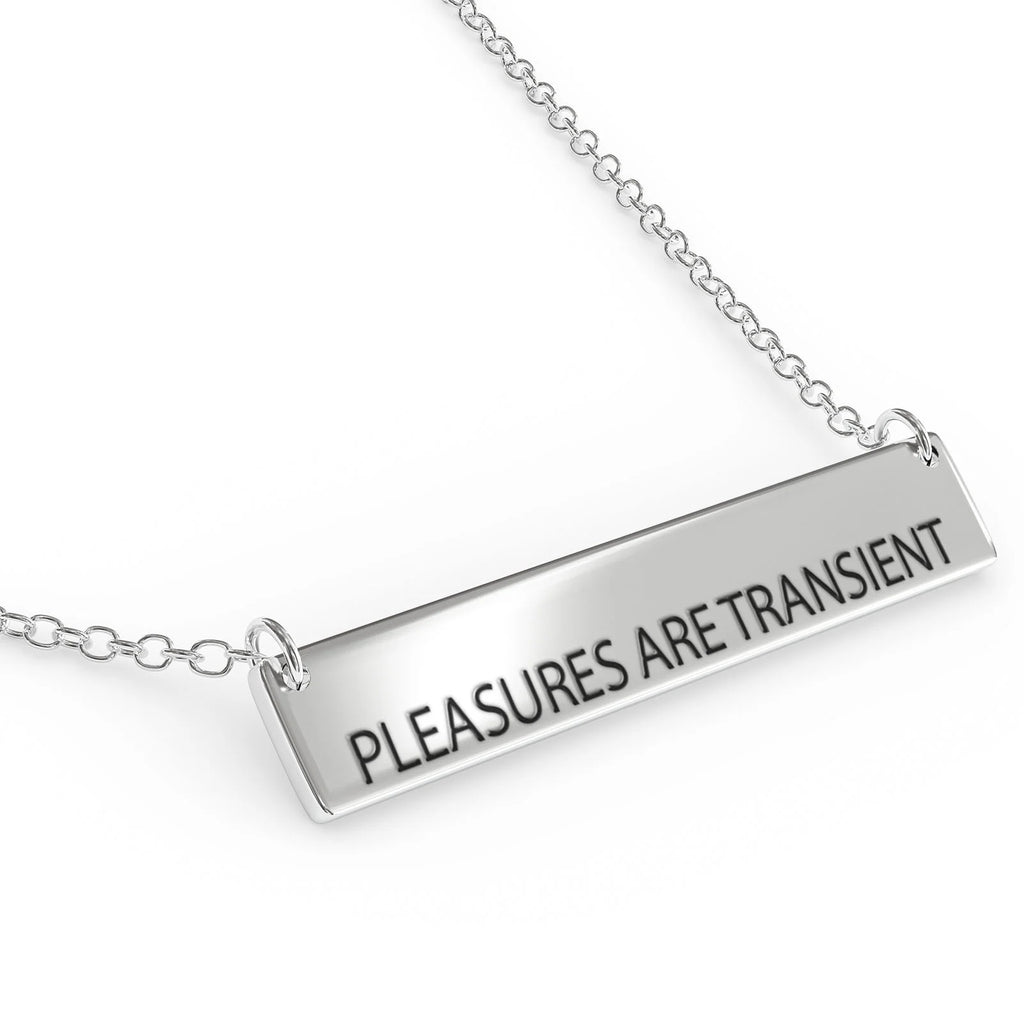 Sterling Silver Bar Pendant Necklace E184