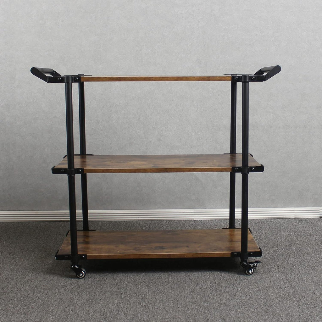 3-Layer Bar Serving Cart on Wheels Q717058