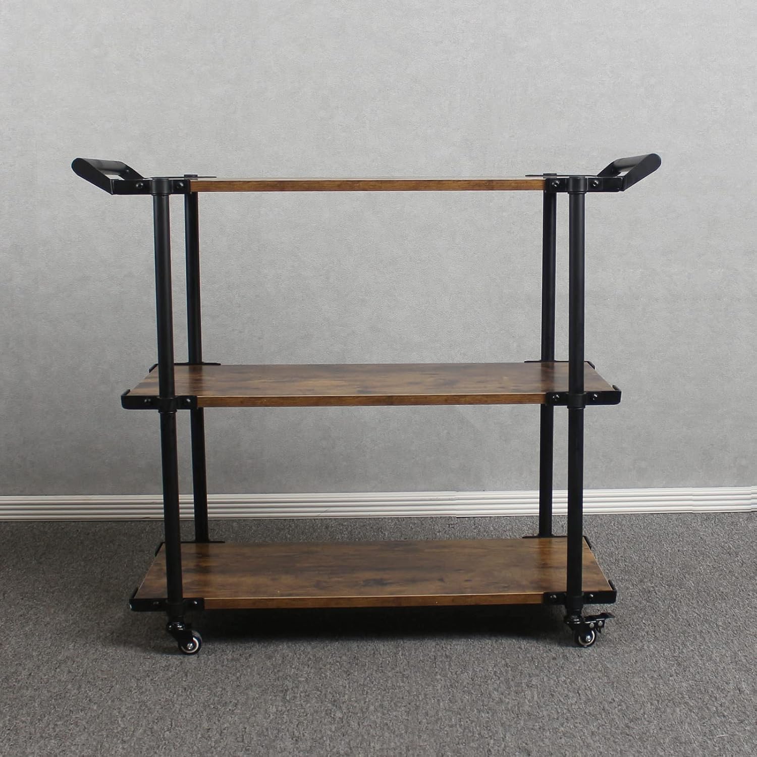 3-Layer Bar Serving Cart on Wheels Q717058