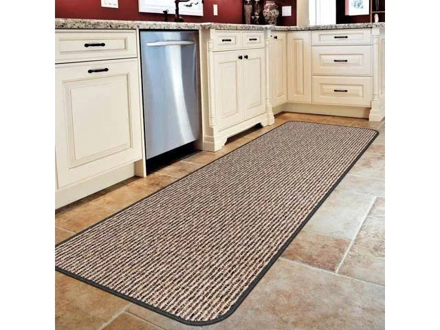 Black Ripple Skid-Resistant Carpet Runner 14 ft. x 36 in. F71466
