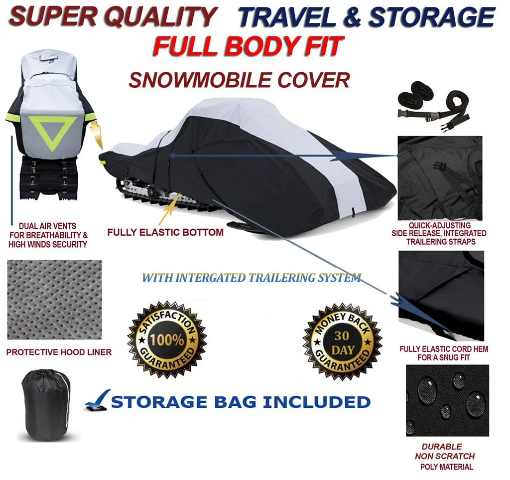 600 Denier Full Fit Snowmobile Travel and Storage Cover Q841