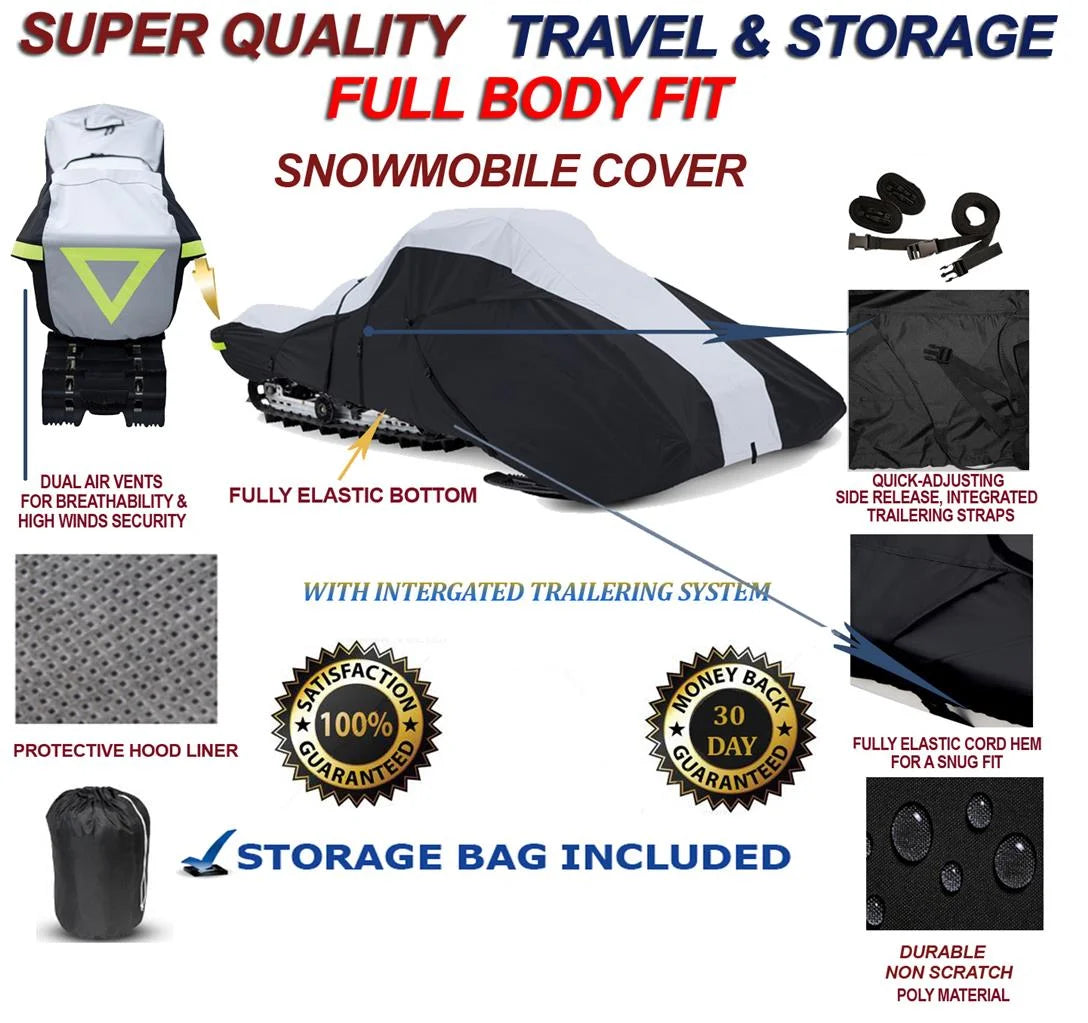 600 Denier Full Fit Snowmobile Travel and Storage Cover Q841