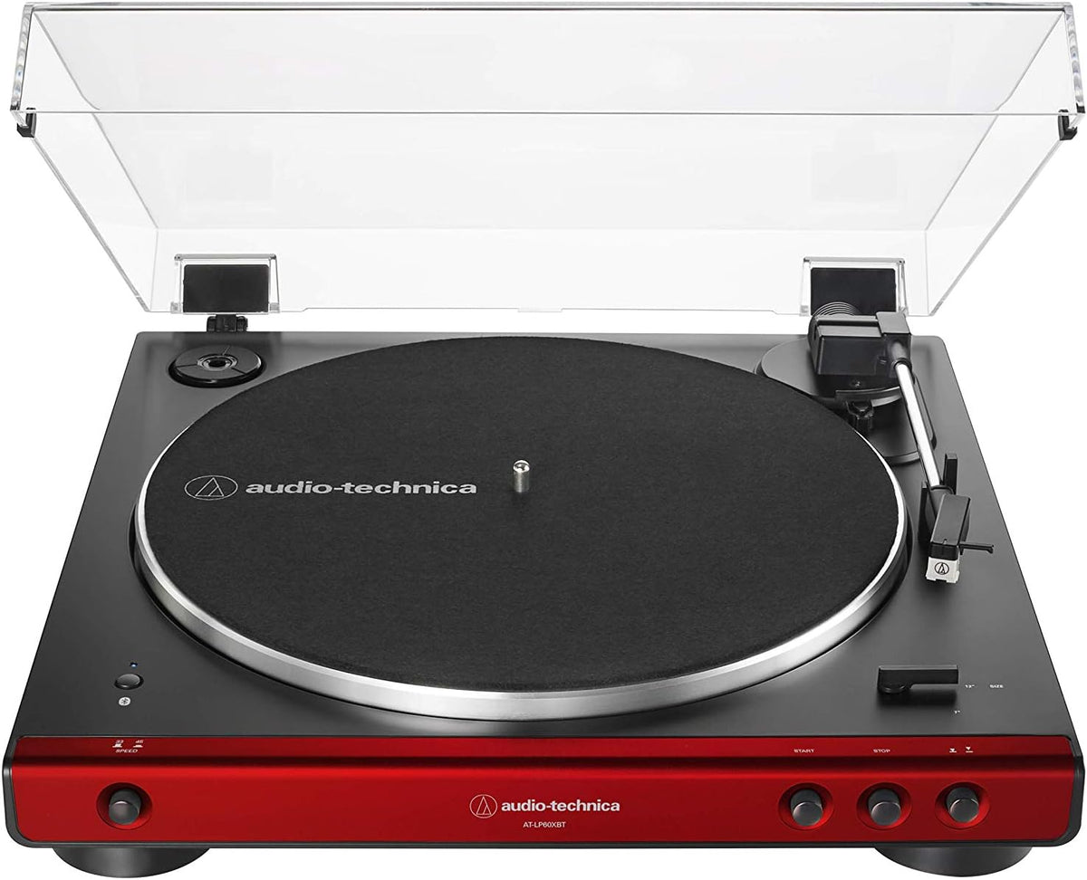 Red/Black Bluetooth Belt-Drive Stereo Turntable W38813