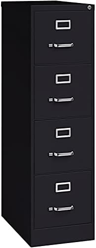 Black 4 Drawer Vertical File Cabinet S8621