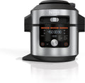 Open Box 8 Qt Pressure Cooker Steam Fryer with SmartLid Silver Q6066