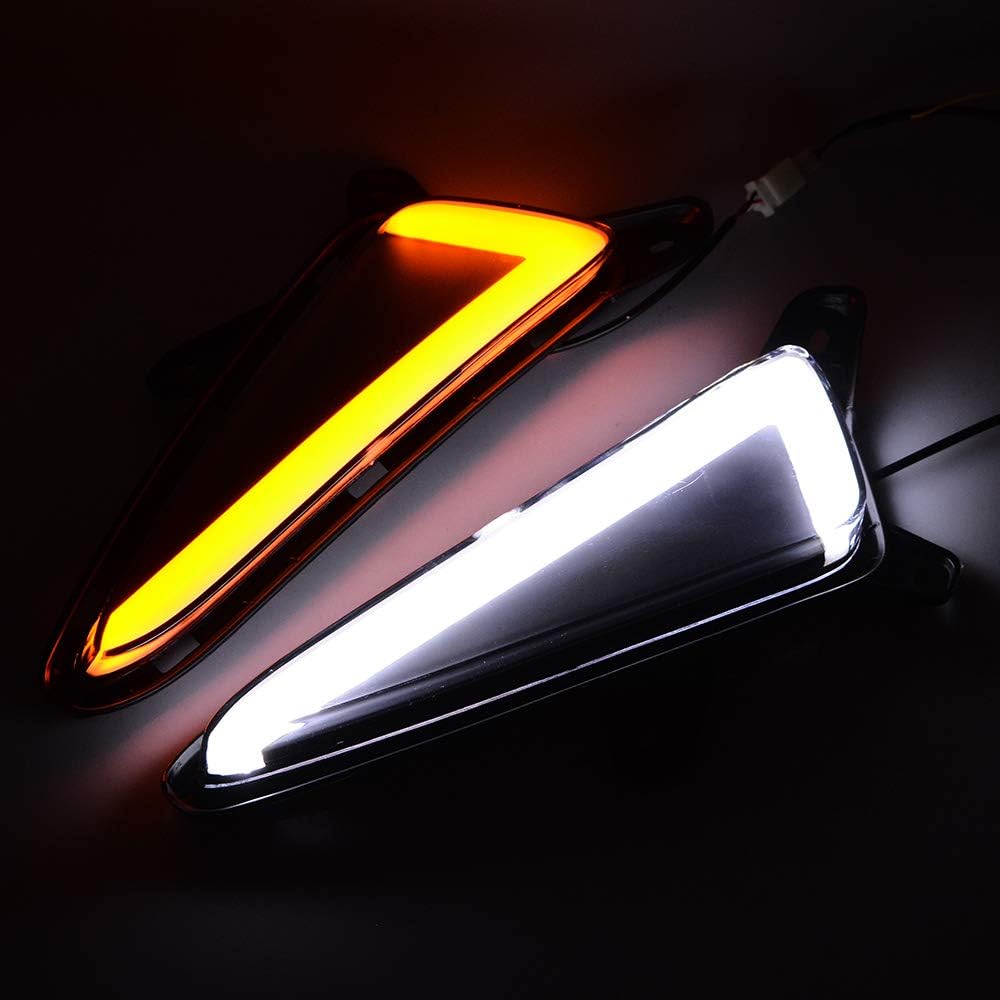 2X LED DRL Daytime Running Turn Signal Fog Light Bulb Style for Toyota C-HR XLE 16-19 Pack of 2 E919
