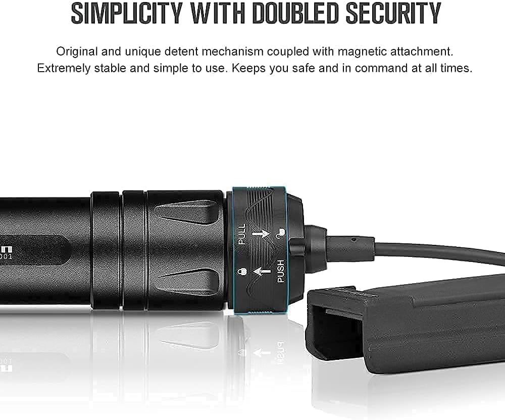 2000 Lumens Rechargeable Picatinny Rail Mounted Tactical Flashlight with Remote Pressure Switch B3864