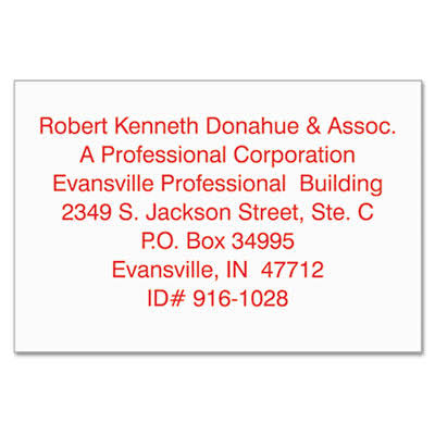 Custom Message Stamp, Pre-Inked L8948