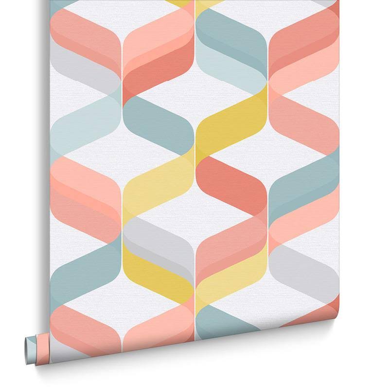 Retro Aqua Wallpaper B85672