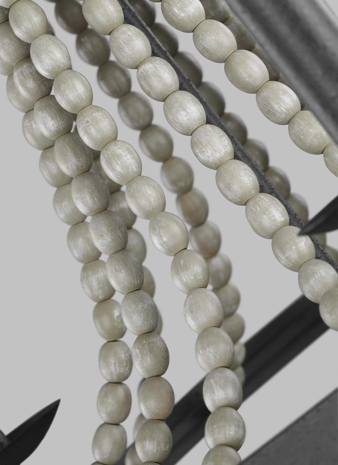 Bronze 6-Light Candle Bead Chandelier H7850