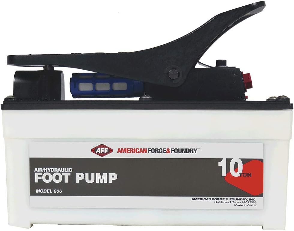 Air/Hydraulic Foot Pedal Pump, 10 Ton Capacity, 10,000 PSI U90184