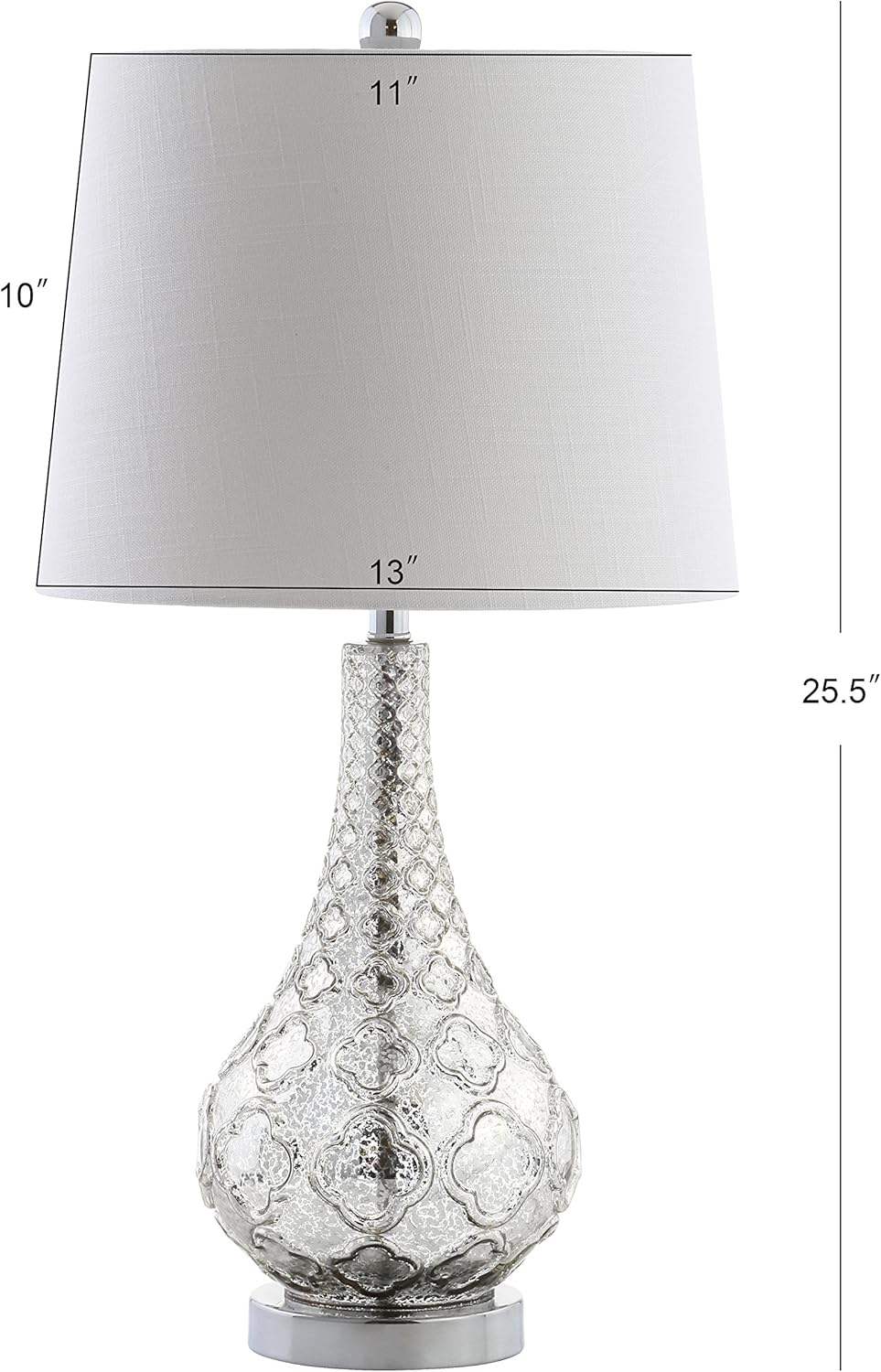 Mercury Silver Glass LED Lamp T37262