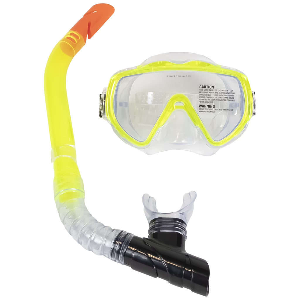 Neon Yellow Mask and Snorkel Set K13853