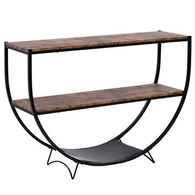Distressed Brown Console Table P943903