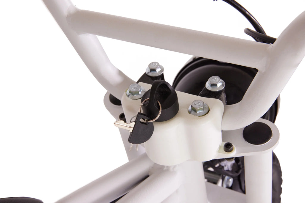 Electric Mini Bike for Kids, 200W, 6.2-10MPH, up to 8 Miles, White C498463